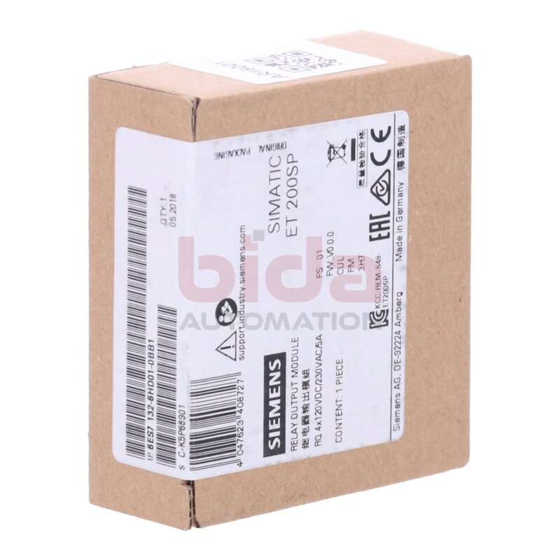 Siemens 6ES7132-6HD01-0BB1 / 6ES7 132-6HD01-0BB1 SIMATIC ET 200SP, Relaismodul 120VCD 230VAC 5A