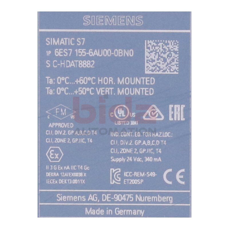 Siemens 6ES7 155-6AU00-0BN0 Interface-Modul 24VDC 340mA