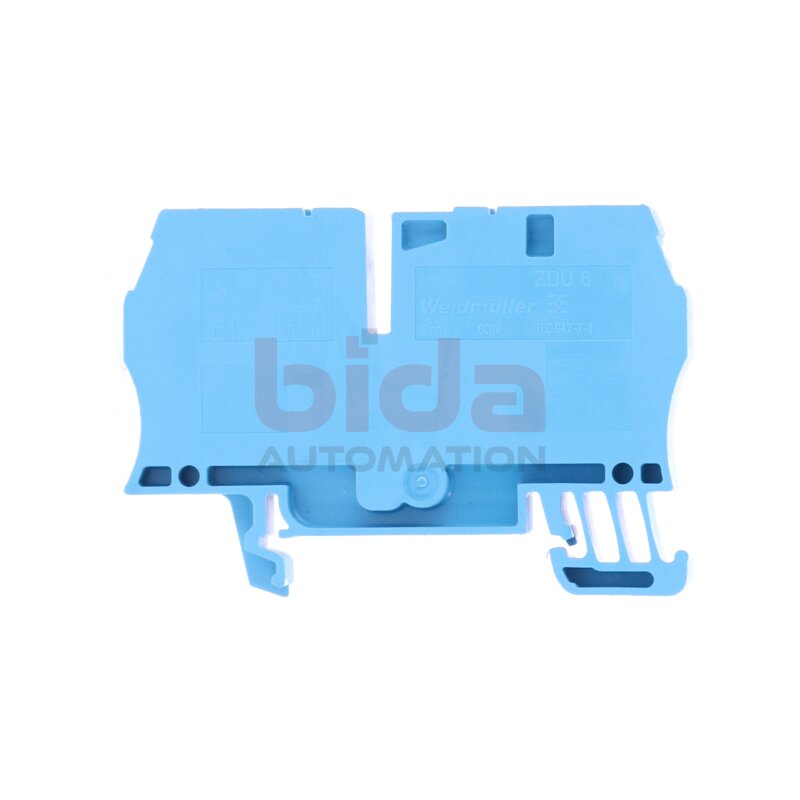 Weidm&uuml;ller ZDU 6 (6mm&sup2; 800V) Blau Durchgangs-Rheihenklemme /  Feed-Through Terminal Block 800V