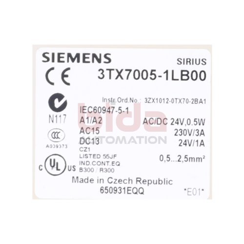 Siemens 3TX7005-1LB00 Ausgangskoppelglied / Output coupling element 24V 0,5W
