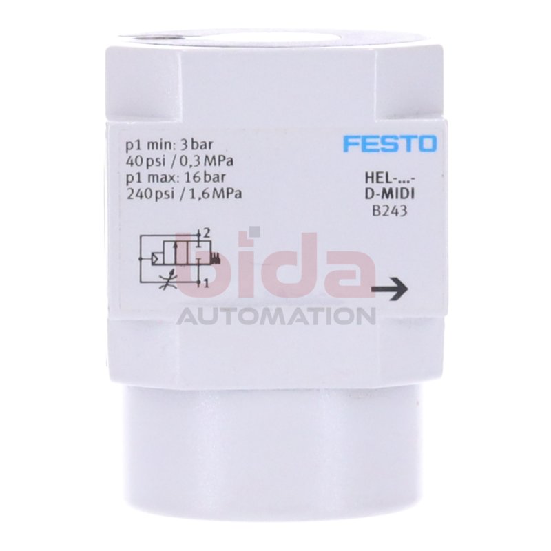Festo HEL-D-MIDI Einschaltventil / Switch-on valve  3bar